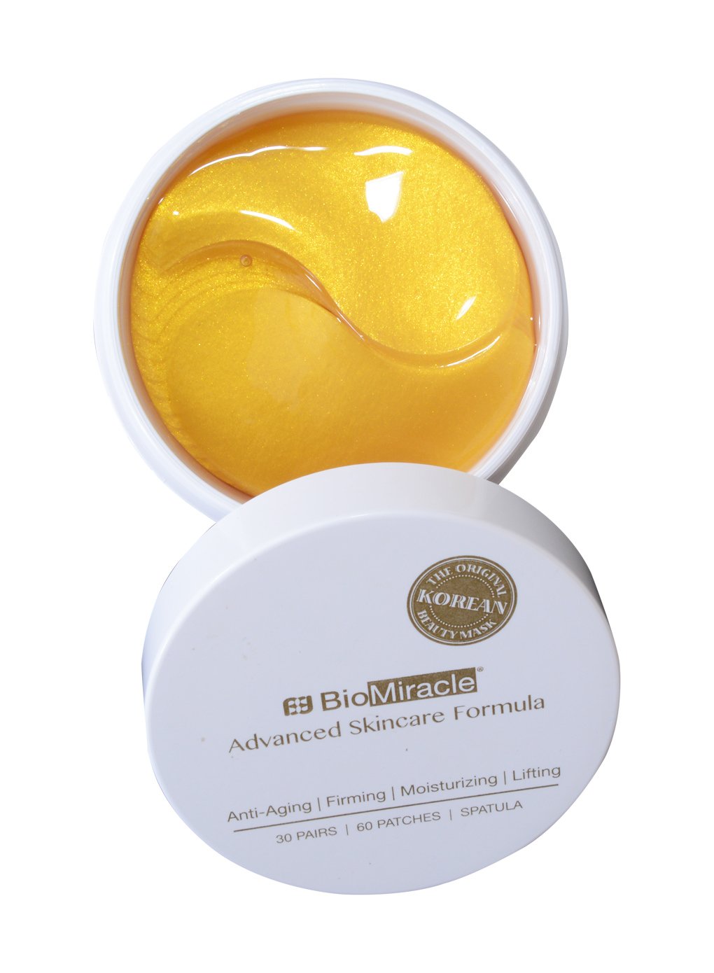 BioMiracle - Pure 24K Gold Hydrogel Eye Mask for Soothing, hydrating & Lifting (60 Pieces)