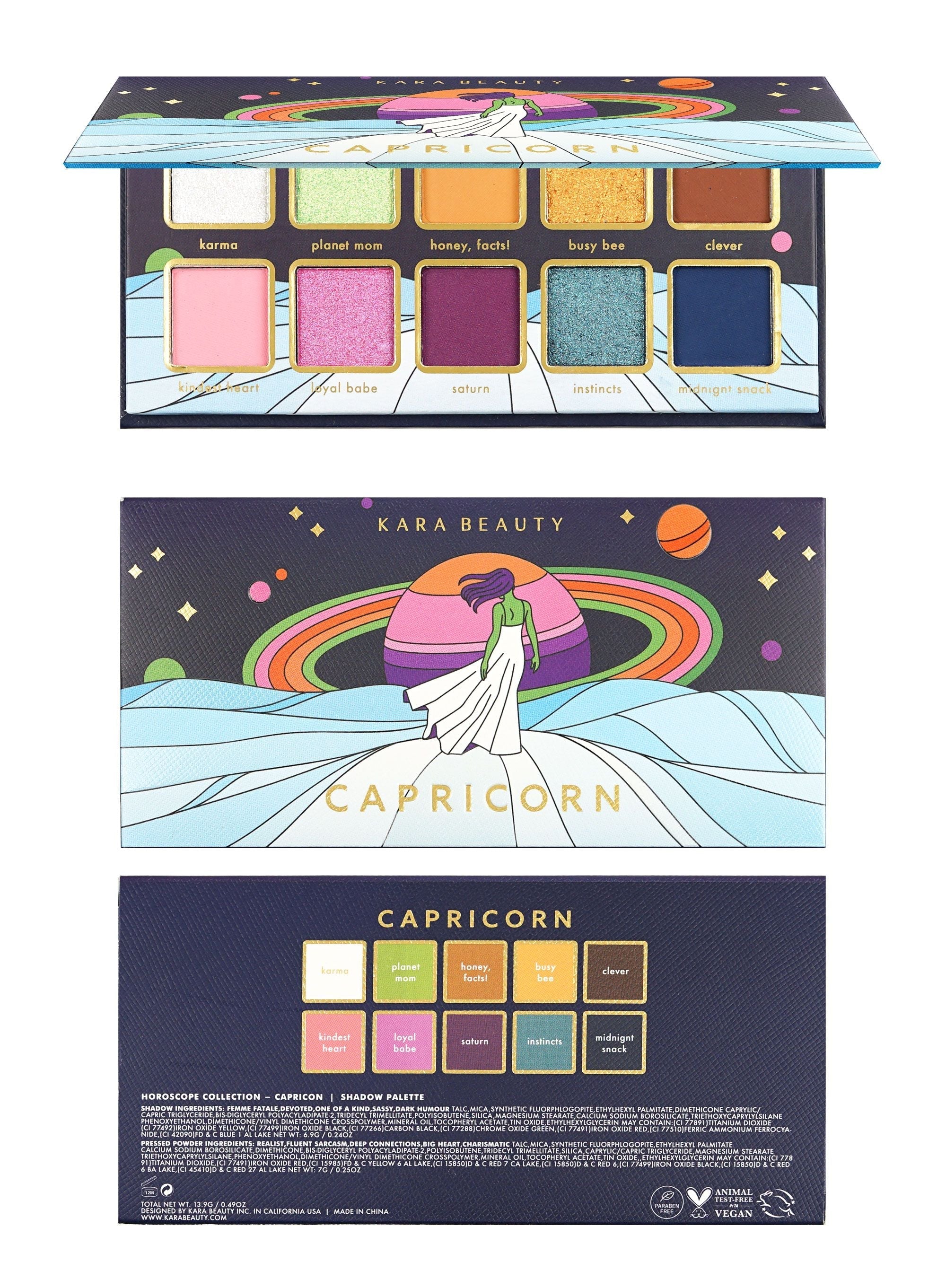 Kara Beauty Horoscope Collection 10 Color Shadow Palette - Capricorn